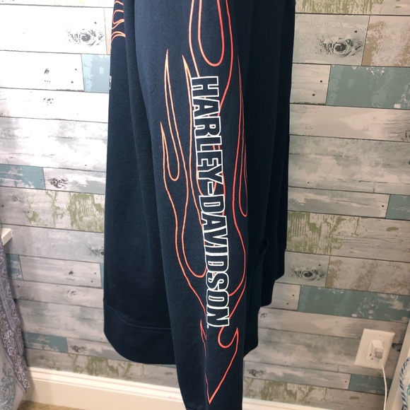 Harley Davidson Men’s Zip Up Hoodie Sweatshirt L - Picture 4 of 7